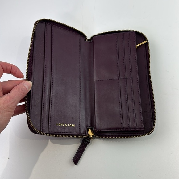 Love & Lore Maroon Vegan Wallet - Picture 4 of 9